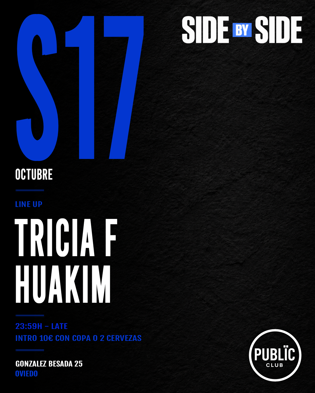 Flyer de SIDE BY SIDE del 17 de octubre de 2026