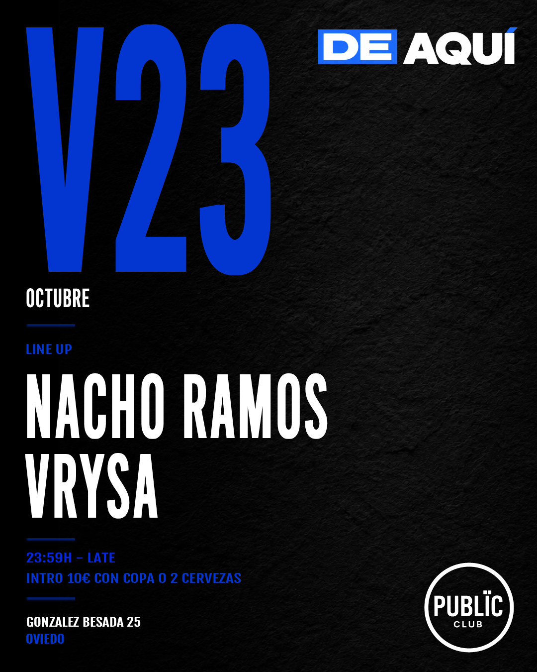 Flyer de DE AQUÍ del 23 de octubre de 2026